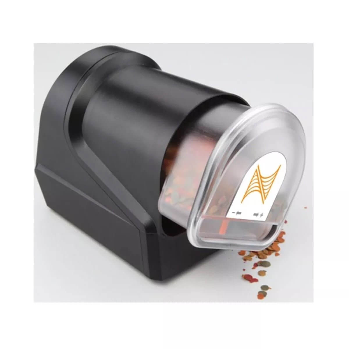 Neptune Automatic Feeding System for consistent fish feeding with flake and pellet foods. Ideal for home or vacation use.