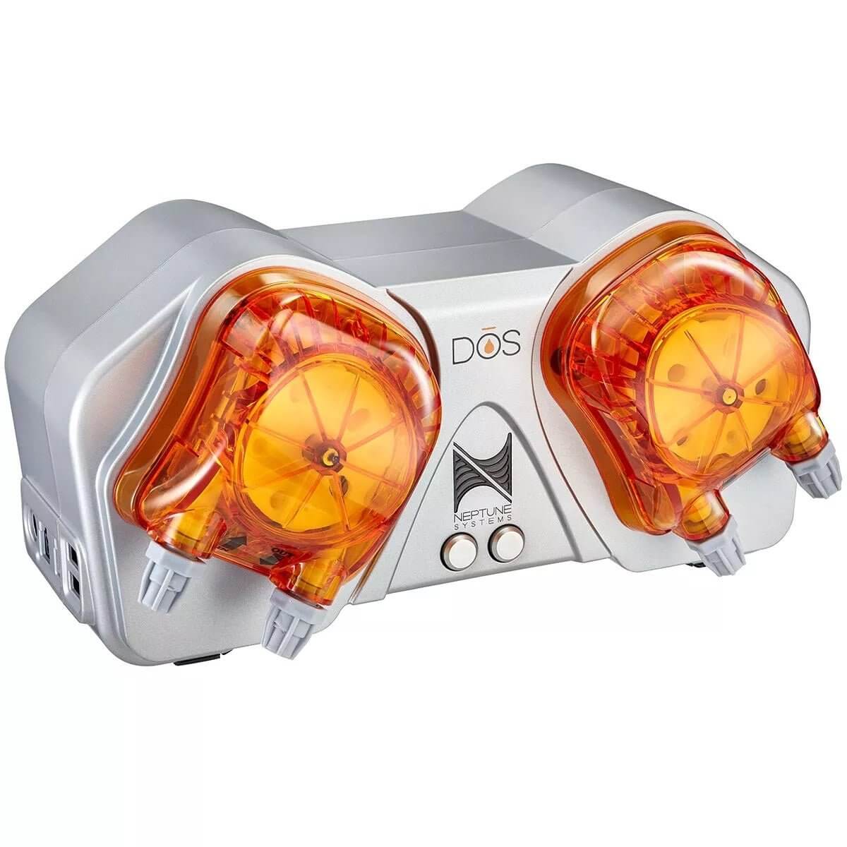 Neptune DŌS dosing and fluid metering system with dual dosing heads and sleek design for precise fluid delivery.