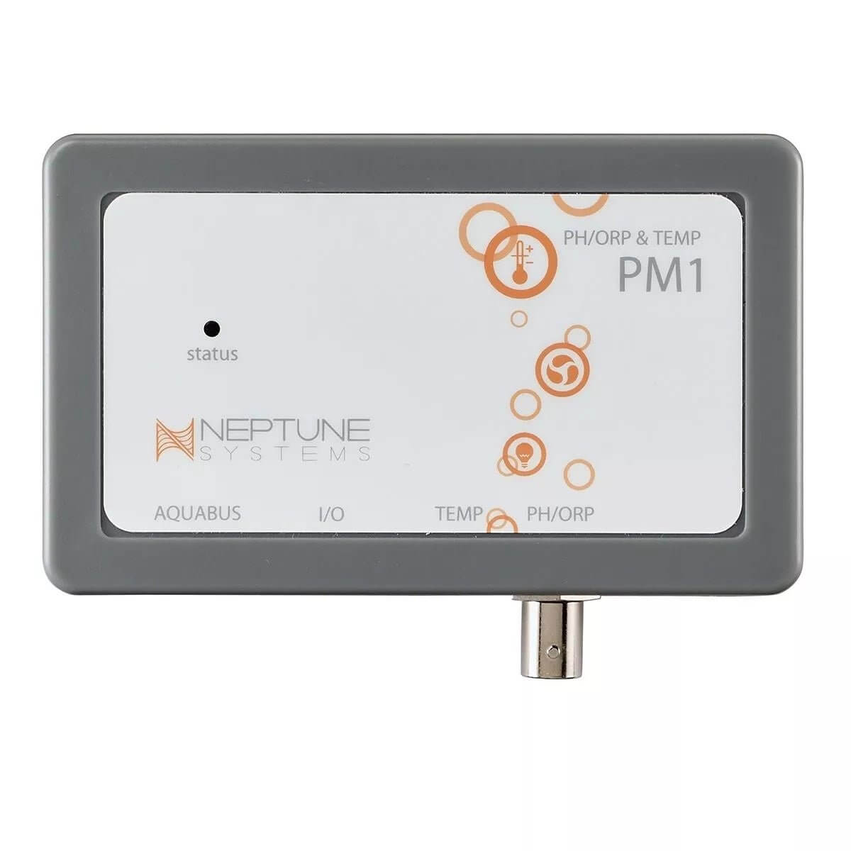 Neptune PM1 pH/ORP Probe Module with AquaBus ports for dual functionality in aquarium monitoring.