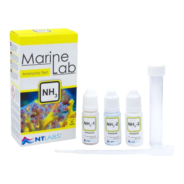 NT Labs Marine Lab Ammonia Test Kit for easy ammonia level testing in marine aquariums.