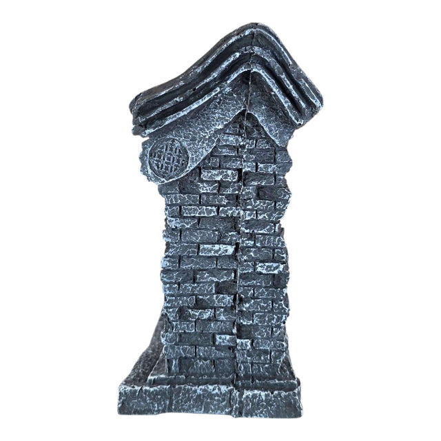 Old China Gate Aquarium Ornament with realistic stone texture for aquariums and dioramas.