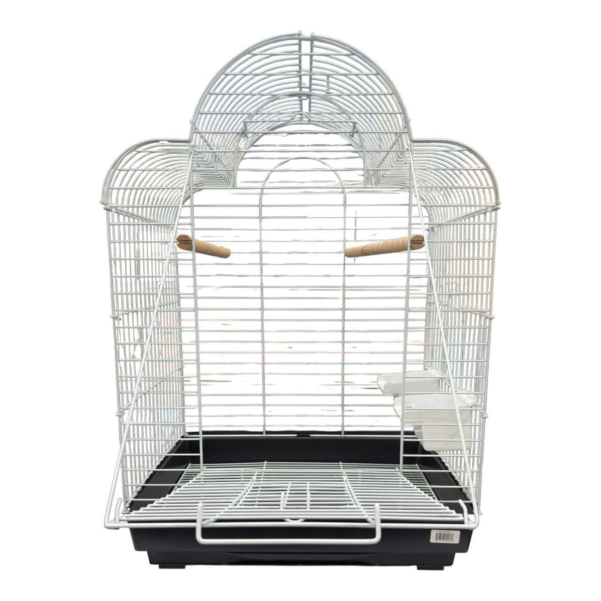 Bird Cage Cockatiel 52 x 41 x 70cm featuring decorative curved roof and wooden perches.