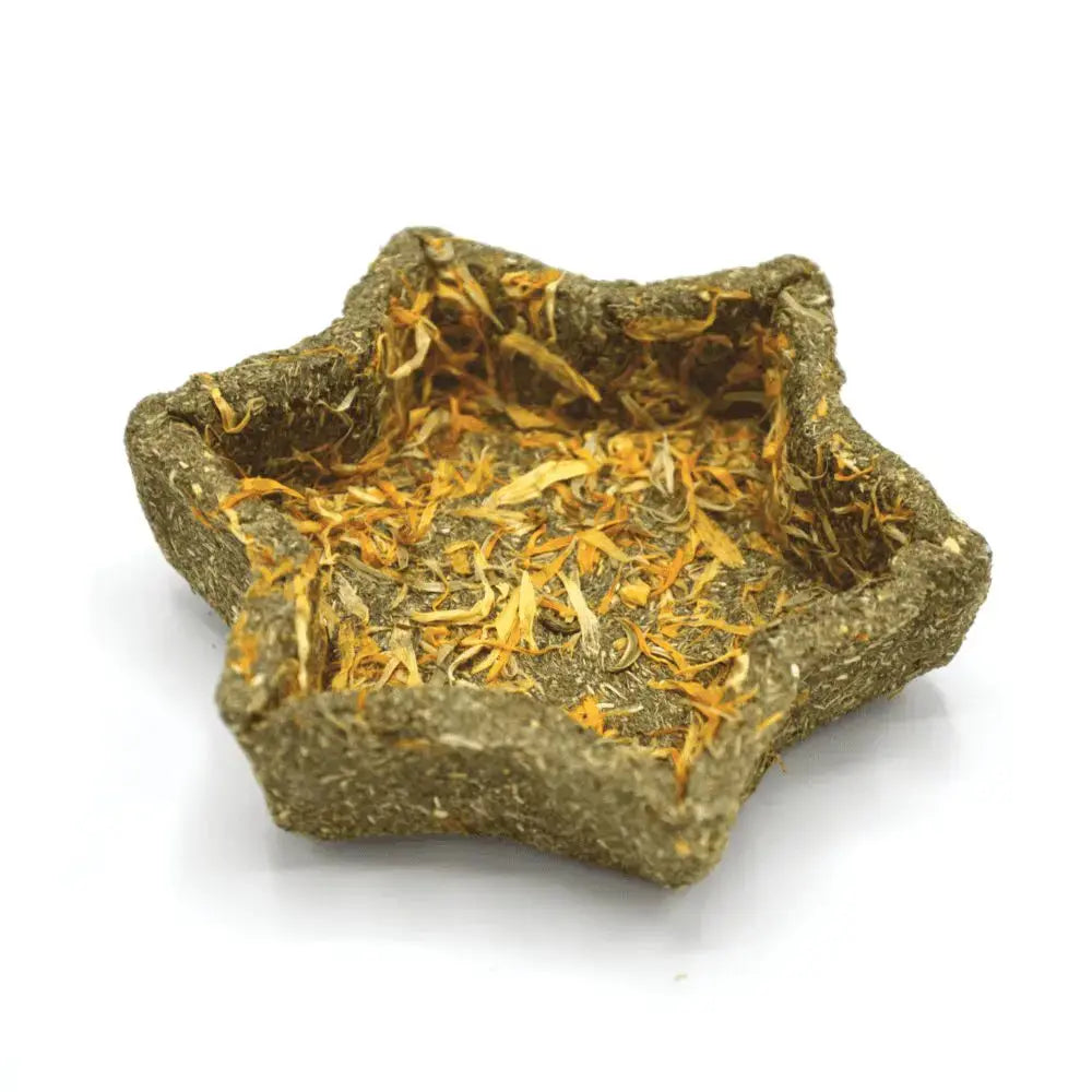Oxbow Enriched Life Timothy Star Dish for pet enrichment and play.