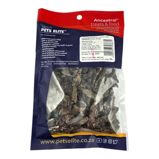 Pets Elite Ostrich Liver Biltong