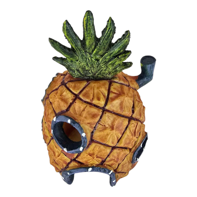 Pineapple Under the Sea Aquarium Ornament in vibrant colors, perfect for adding whimsy to any aquatic environment.