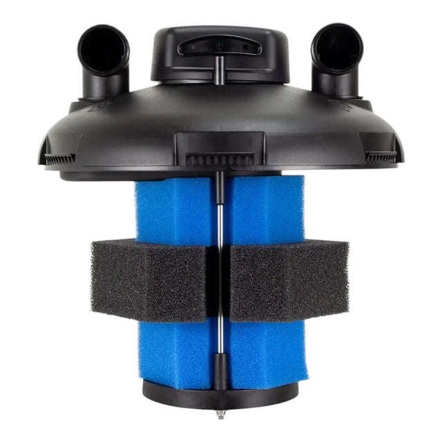 Oase Pontec PondoPress 15000 pond filter with bio-mechanical media and UVC clarifier for clean water.