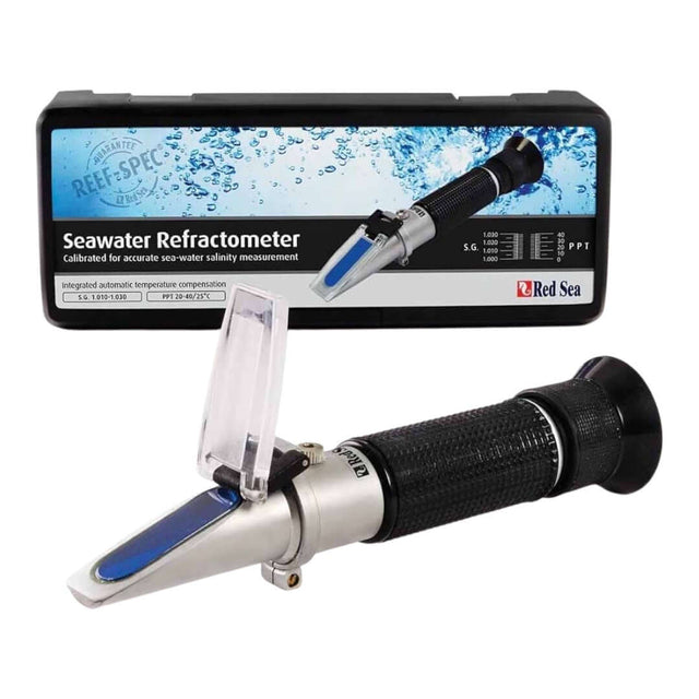Red Sea Seawater Refractometer for accurate salinity measurement in reef aquariums, with integrated temperature compensation.
