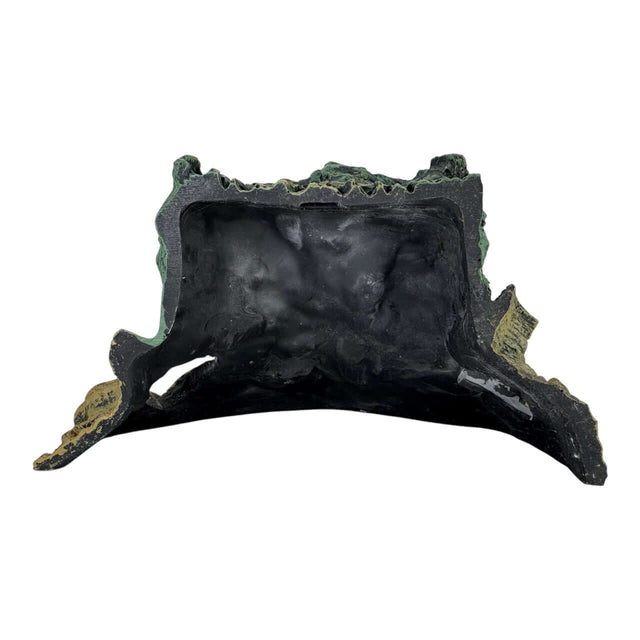 Resin Tree Stump Aquarium Ornament showcasing a realistic weathered design, perfect for adding depth to aquariums or terrariums.