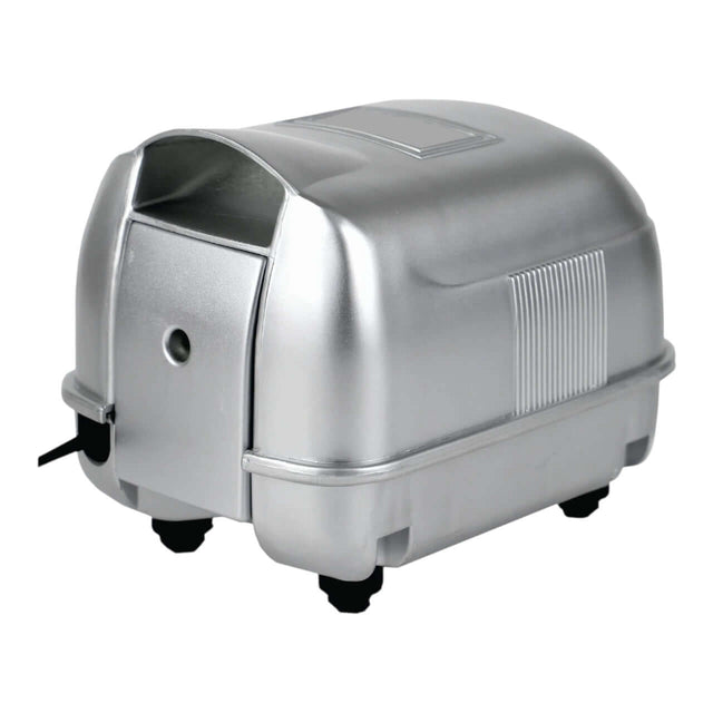 Resun LP Low Noise High Pressure Air Pump in silver with a compact design and cable.