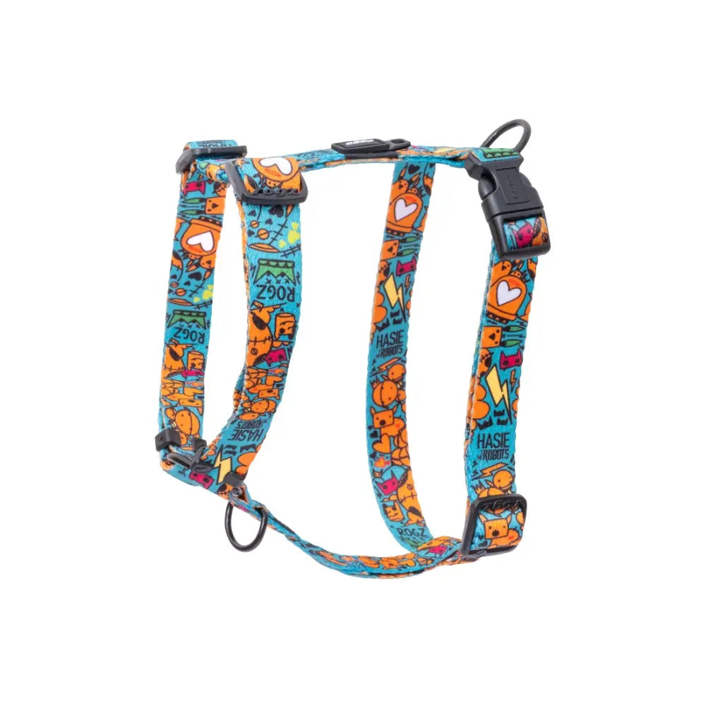 Rogz Fusion Classic Dog Harness with vibrant design for comfortable and controlled dog walks.
