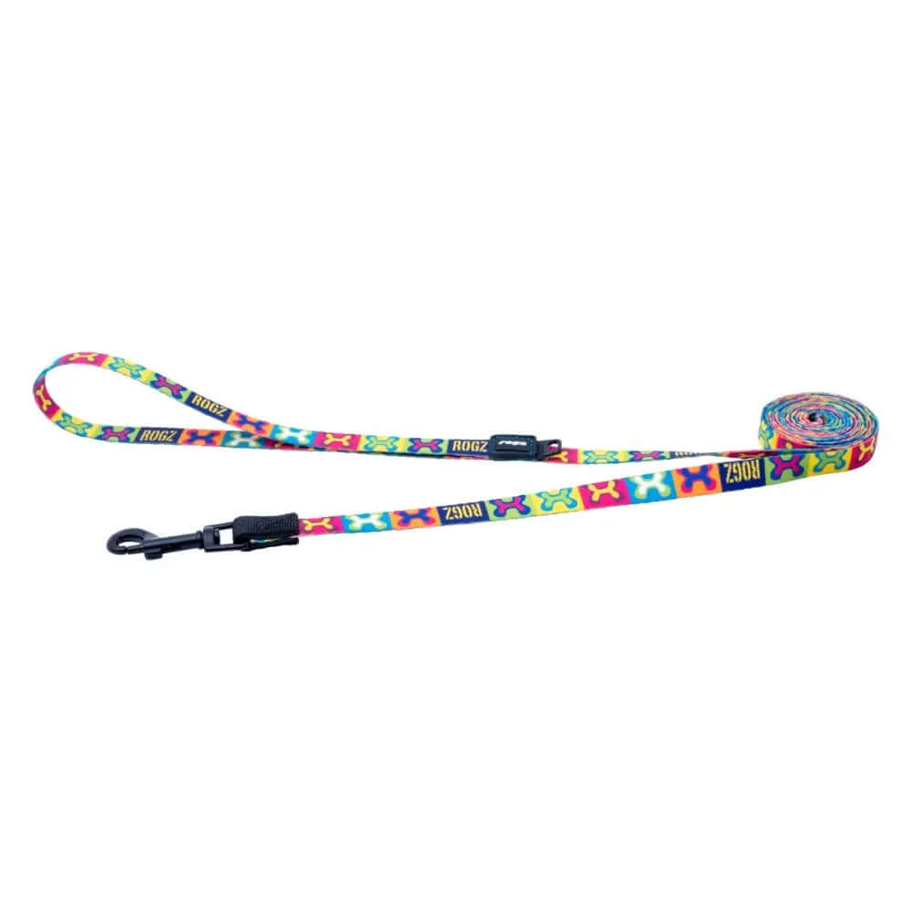 Rogz Fusion Classic Dog Lead with vibrant patterns for style and comfort during walks.