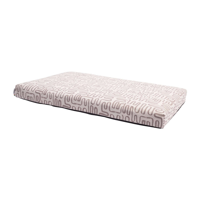 Rogz Retro Flat Rectangular Bed in chic design, made from durable ripstop polycotton for pet comfort.