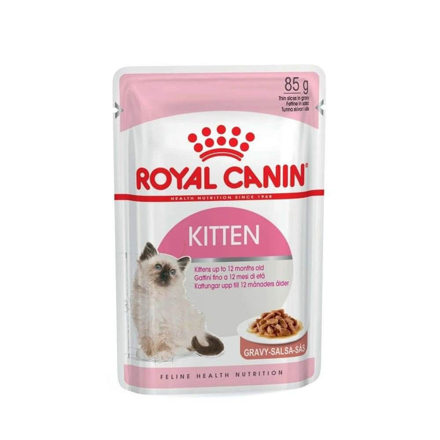 Royal Canin Kitten Instinctive Wet Food Pouch 85g for kittens, complete nutrition for healthy growth up to 12 months.