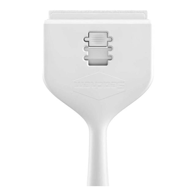 Seachem Algae Scraper 3 in 1, featuring a white handle and retractable blade for cleaning glass and acrylic aquariums.