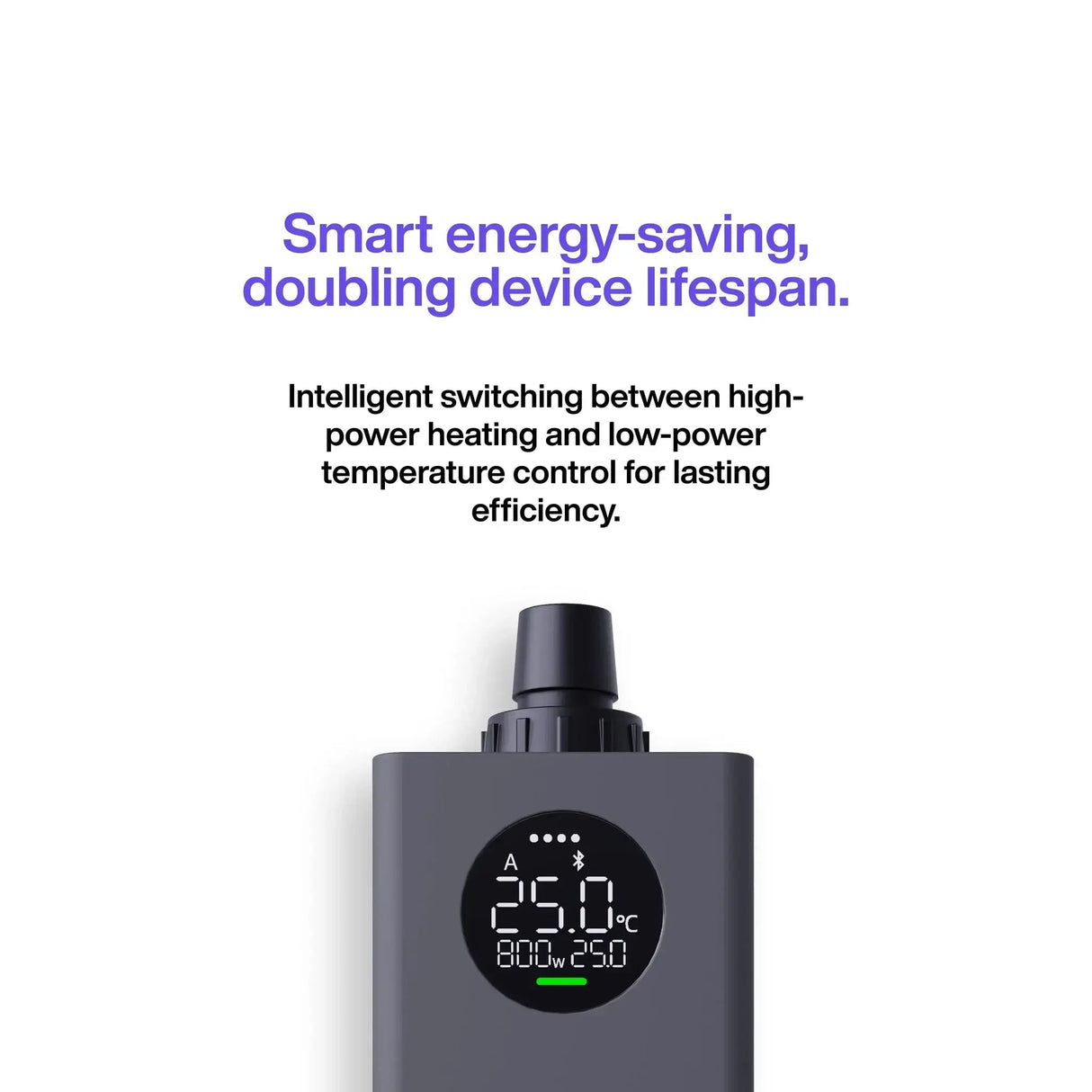 Chihiros Heater Pro display showing temperature and efficiency features for energy-saving design.