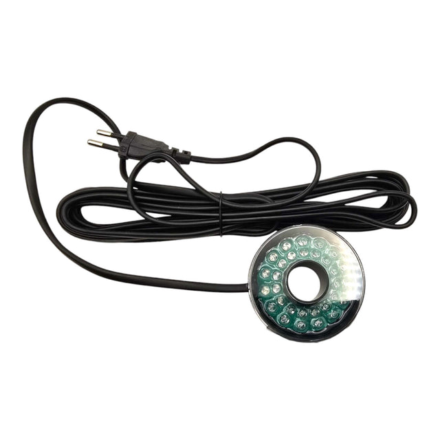 SOBO Fountain LED submersible water pump with a long power cable and circular design for vibrant water features.