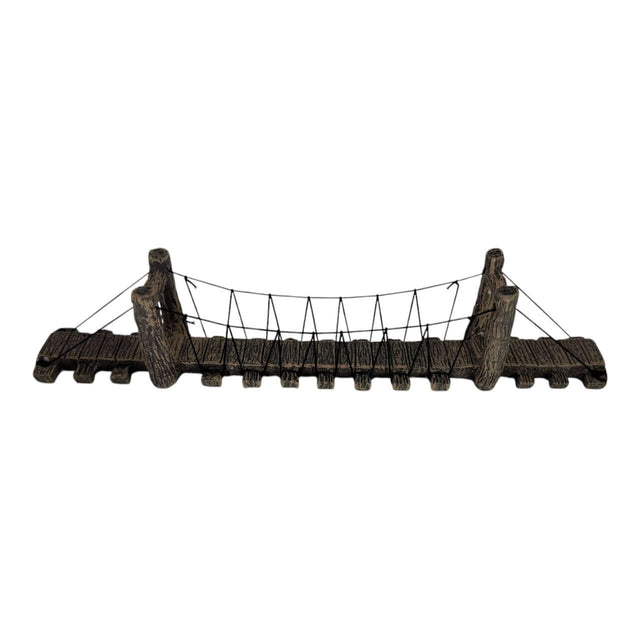 Suspension Bridge Large Aquarium Ornament in dark grayish-brown, perfect for enhancing underwater landscapes.