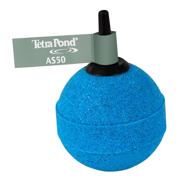 Tetra Pond AS50 Round Air Stone for ponds and aquariums, providing efficient oxygenation with uniform air bubble distribution.