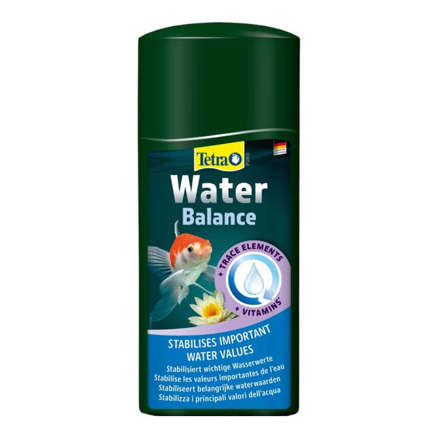 Tetra Pond Water Balance 500ml for stabilizing water values and maintaining healthy ornamental ponds.