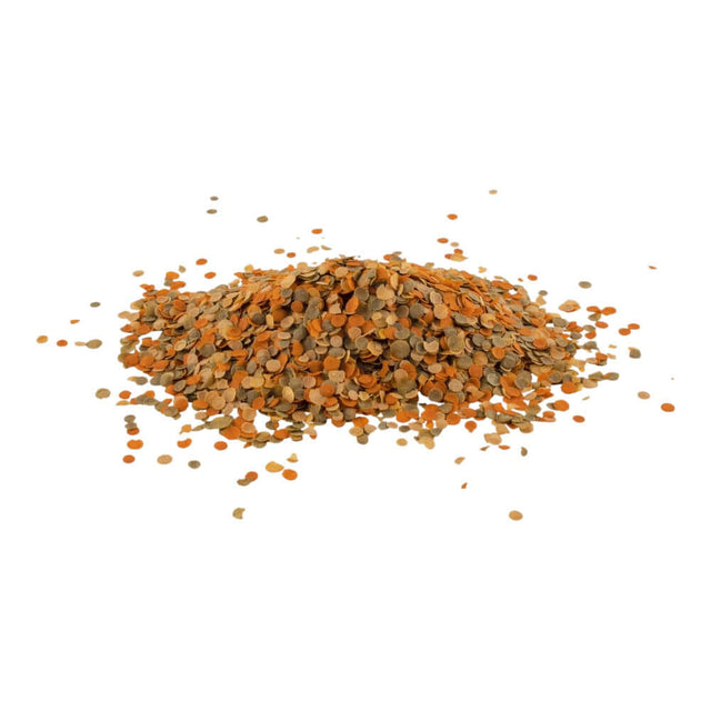 Tetramin Crisps fish food, a nutrient-rich mixture for ornamental fish, promoting growth and vibrant color.