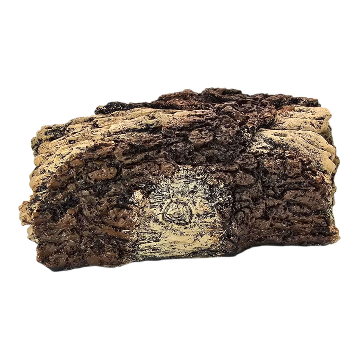 Tree Bark Log Aquarium Ornament with realistic textures and brown hues, perfect for enhancing aquarium decor.
