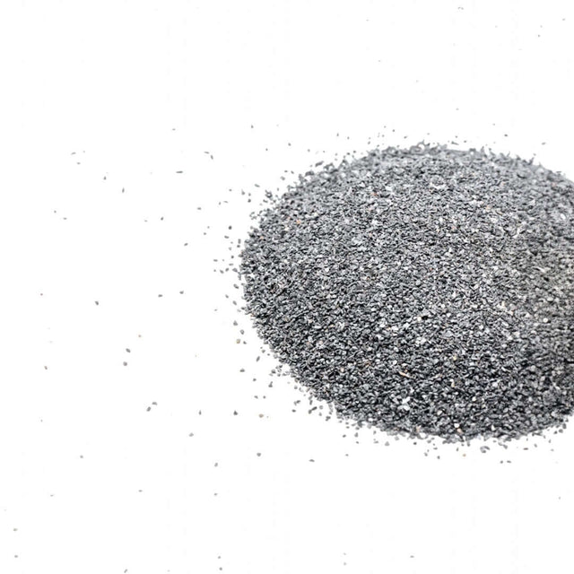 Gray granules of UNS Controsand Maui substrate for freshwater aquariums and terrariums.