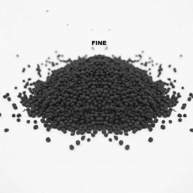 Fine granules of UNS Controsoil Black aquarium substrate designed for healthy plant growth.