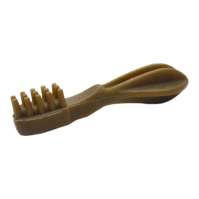Whimzees Toothbrush Dog Treat, a healthy, fun chew for dogs that promotes fresh breath and dental care.