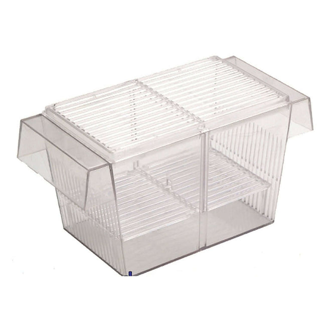 Clear 2 in 1 Breeding Trap for aquariums, perfect for breeding fish and providing a safe environment for fry.