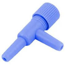 Blue airline Y-Piece connector for 4/6mm tubing, designed for aquarium aeration systems.