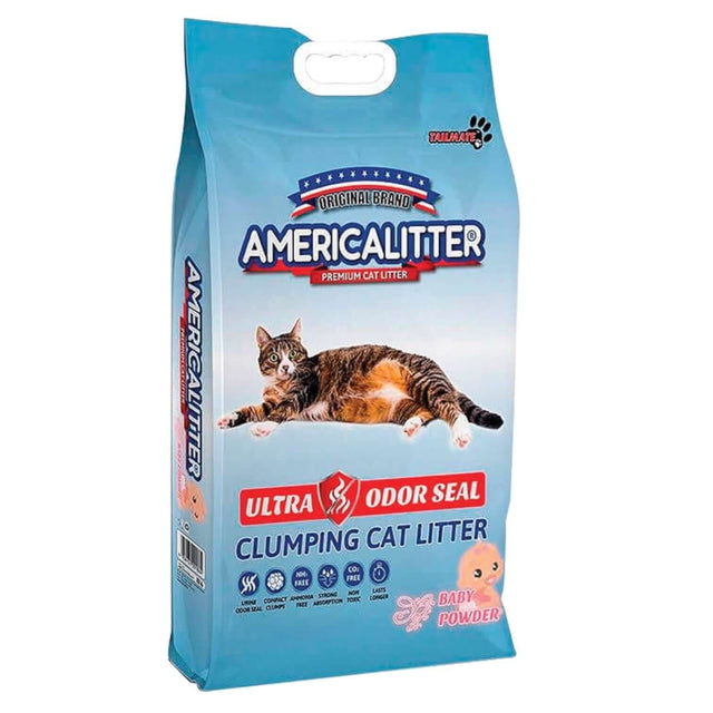 America Bentonite Clay Cat Litter 7 Kg with Ultra Odor Seal for effective odor control and clumping performance.