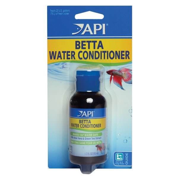 API Betta Water Conditioner 50ml bottle for safe, healthy tap water for Betta fish. Reduces stress and detoxifies ammonia.