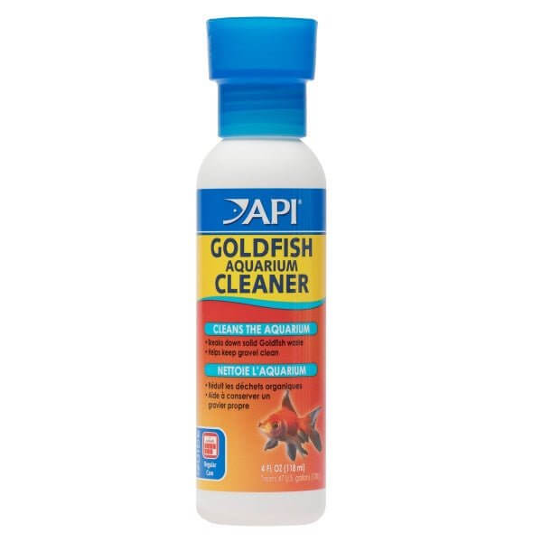 API Goldfish Aquarium Cleaner 118ml bottle for easy aquarium cleaning and waste removal.