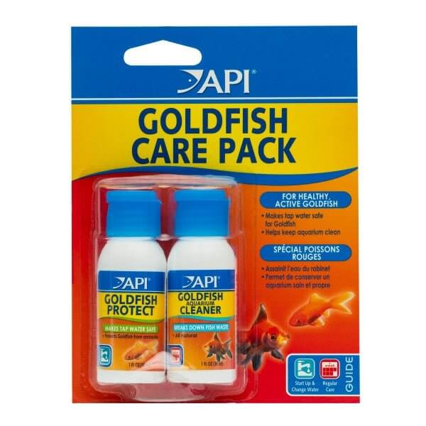 API Goldfish Care Pack includes Goldfish Protect and Cleaner for healthy, vibrant goldfish care.