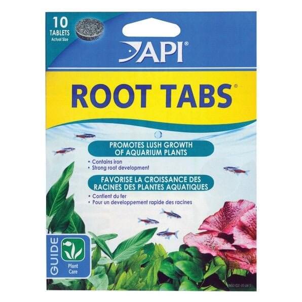 API Root Tabs package for aquarium plant fertilizer, containing 10 tablets to enhance growth and promote strong roots.