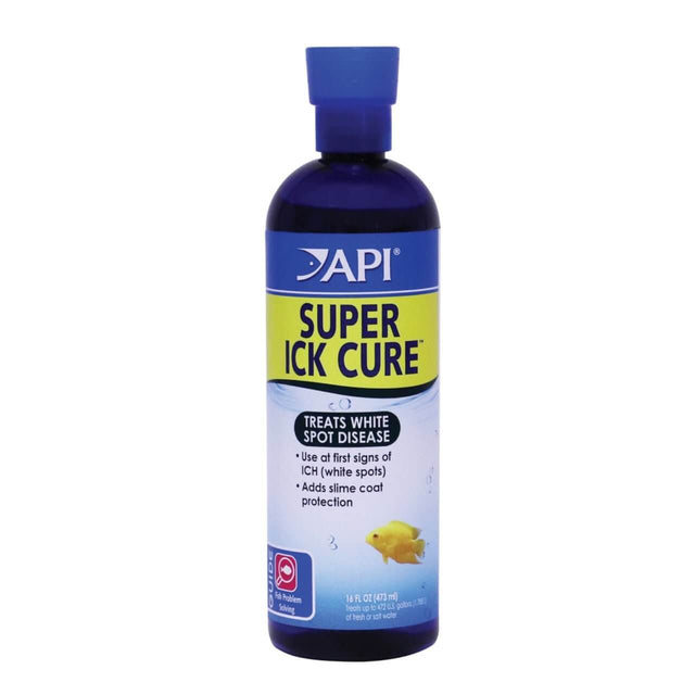 API Super Ick Cure bottle for treating white spot disease in fish and protecting their slime coat.