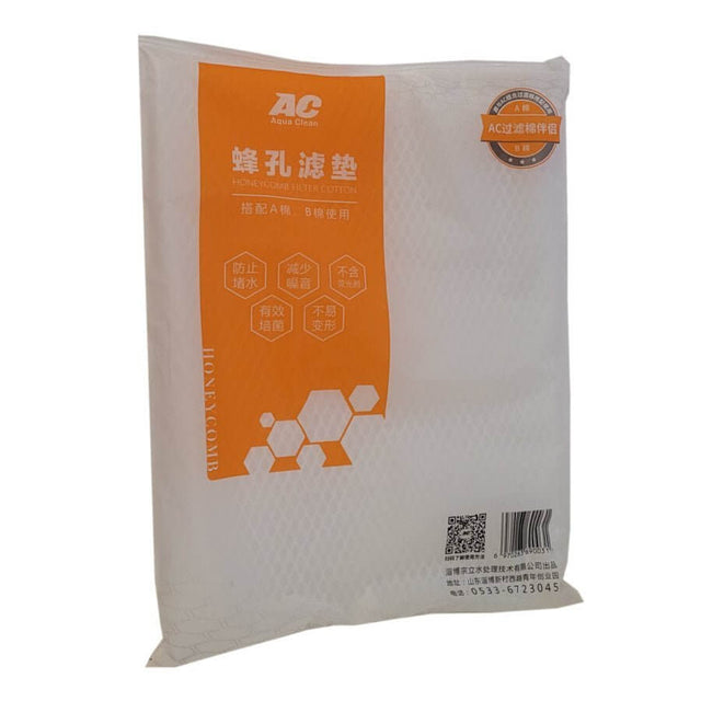 Aqua Clean Honeycomb Filter Media packaging for efficient aquarium filtration and eco-friendly performance.