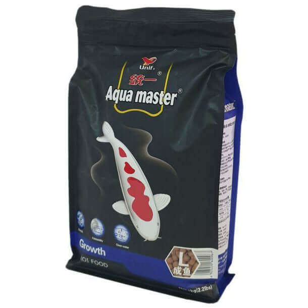 Aqua Master Koi Food Growth bag, promoting enhanced growth and health for Koi fish with a balanced nutrient combination.