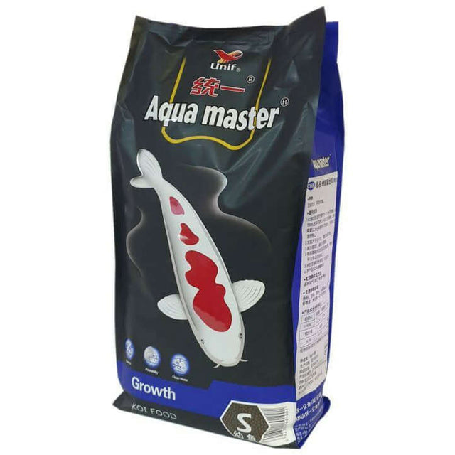 Aqua Master Koi Food Growth packaging designed for enhanced Koi growth and beauty, featuring nutrient-rich formulation.