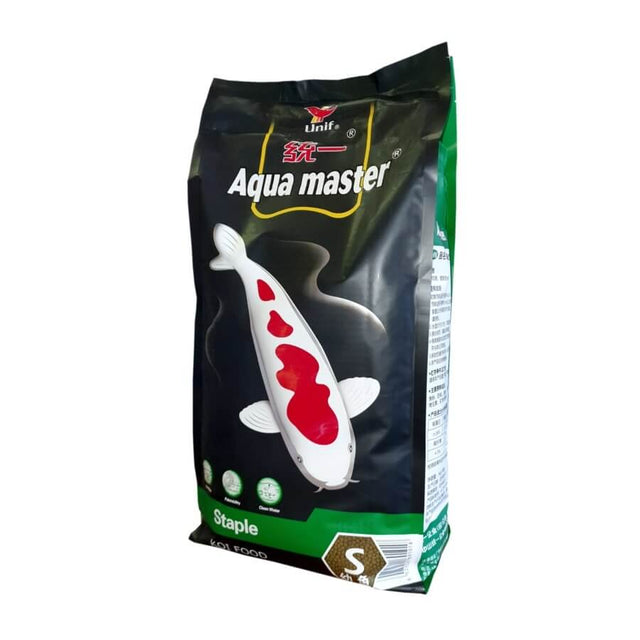 Aqua Master Koi Food Staple packaging, designed for balanced nutrition and healthy growth in Koi fish.