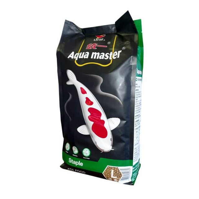 Aqua Master Koi Food Staple bag designed for balanced nutrition and healthy growth in Koi fish.