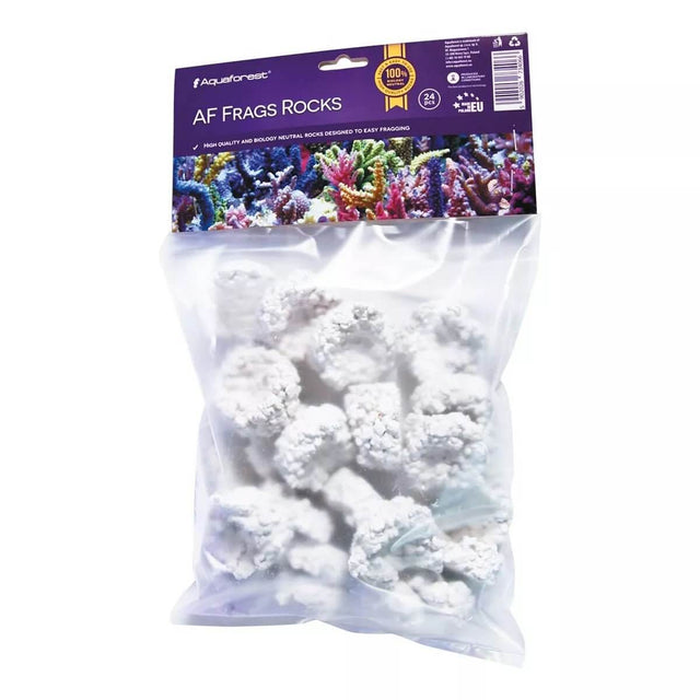 Aquaforest AF Frag Rocks in packaging, lightweight porous material for easy coral fragging and filtration.
