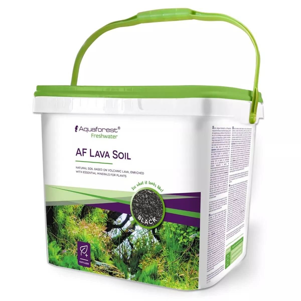 Aquaforest AF Lava Soil 5L natural volcanic substrate for freshwater plants, enriched with essential minerals and beneficial microorganisms.
