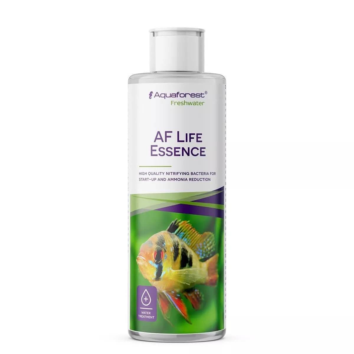 Aquaforest AF Life Essence Nitrifying Bacteria 250ml bottle for aquarium ammonia reduction and cycling support.