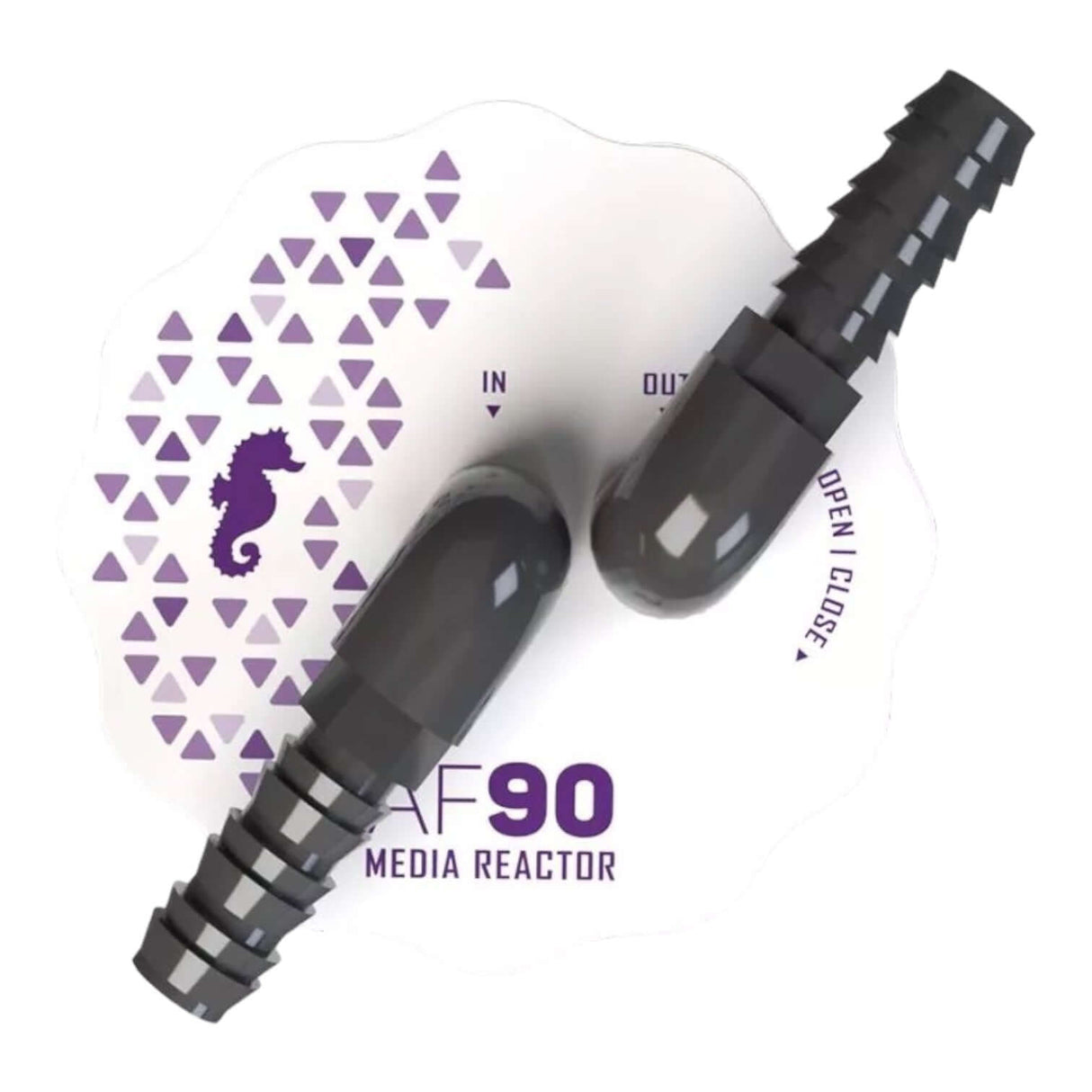 Aquaforest AF90 Media Reactor with in/out connections for optimal saltwater aquarium filtration.