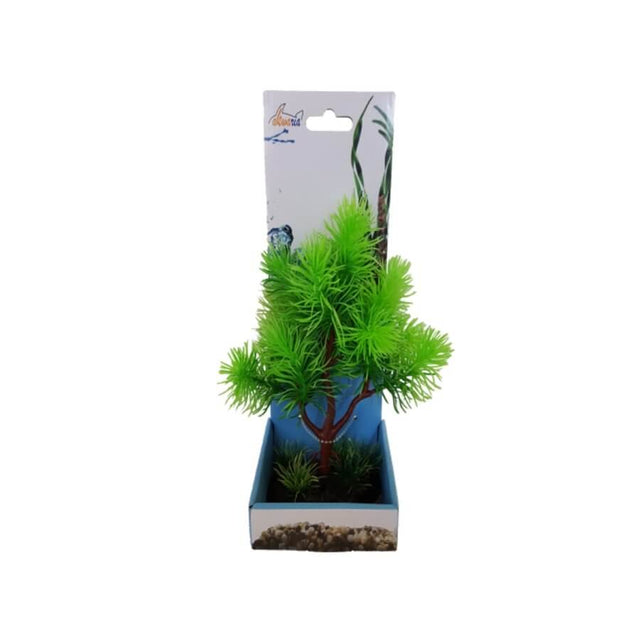 Aquarium Plastic Plant PP7118 vibrant green artificial decoration for fish tanks, 20x10x20cm size, low maintenance ornament.