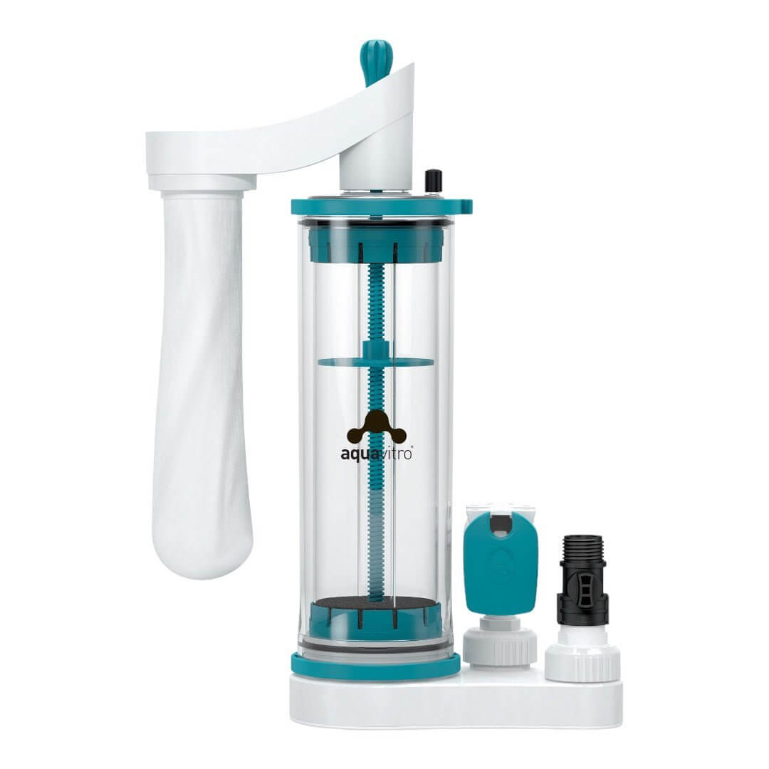 Aquavitro element M Media Reactor for efficient fluidized flow, suitable for media filtration in aquariums up to 100 gallons.