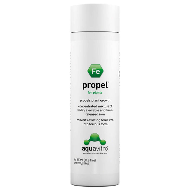 Aquavitro Plant Propel 350ml bottle, concentrated iron formula for enhancing plant growth and health.