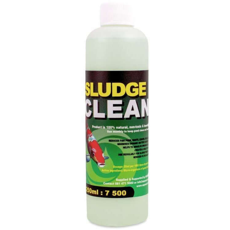 Aquazoi Sludge Clean bottle, 100% natural, non-toxic sludge control for lakes and aquaculture environments.