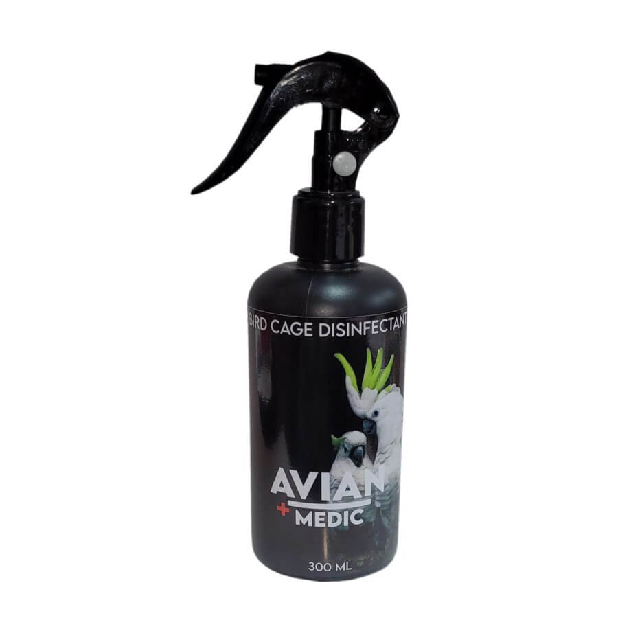 Bird Cage Disinfectant 300ml by Avian Medic for cleaning and disinfecting bird cages and accessories.